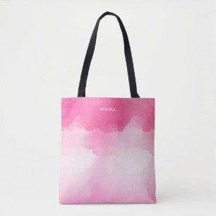 Bolso De Tela Elegante salpicón acuático rosa caliente personali