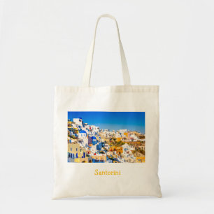 Bolso De Tela Elegante Santorini Grecia Escenario