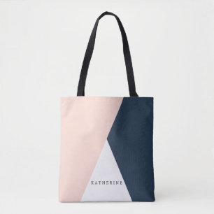 Bolso De Tela Elegante se ruborizan los triángulos geométricos