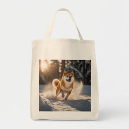 Bolso De Tela Elegante Shiba Inu Grocery Tote Bag