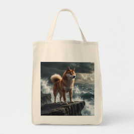 Bolso De Tela Elegante Shiba Inu Grocery Tote Bag