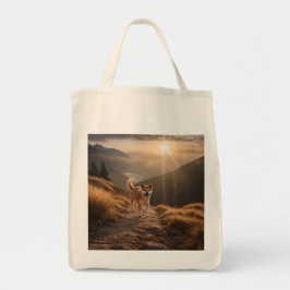 Bolso De Tela Elegante Shiba Inu Grocery Tote Bag