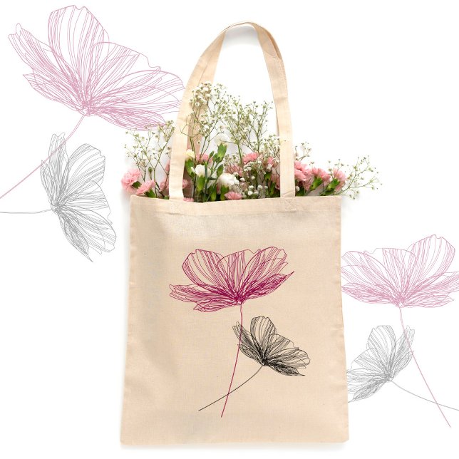 Bolso De Tela Elegante Simple Flor Púrpura Cute Boho Girly Artsy (Subido por el creador)