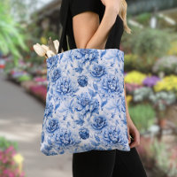 Elegante tela azul de Jouy