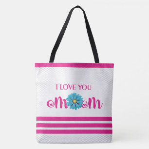 Bolso De Tela Elegante texto de diseño mejor mamá de la historia