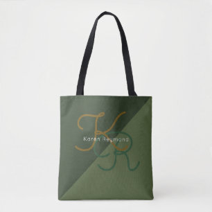 Bolso De Tela elegante todo encima - impreso 2 cones monograma