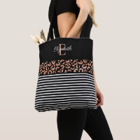Elegante Tote B de impresión animal de leopardo ne