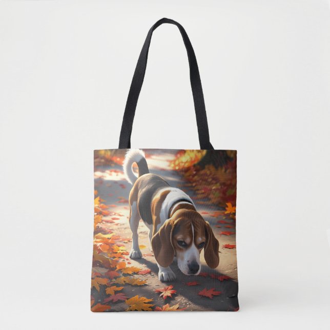 Bolso De Tela Elegante Tote Beagle Shoulder (Anverso)