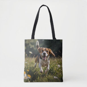 Bolso De Tela Elegante Tote Beagle Shoulder