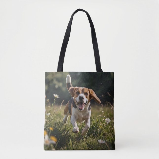 Bolso De Tela Elegante Tote Beagle Shoulder (Anverso)
