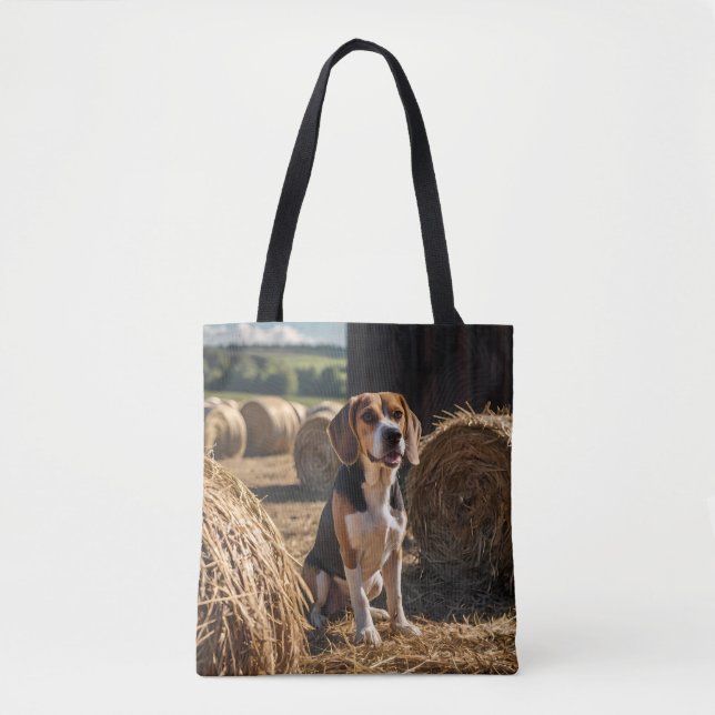 Bolso De Tela Elegante Tote Beagle Shoulder (Anverso)