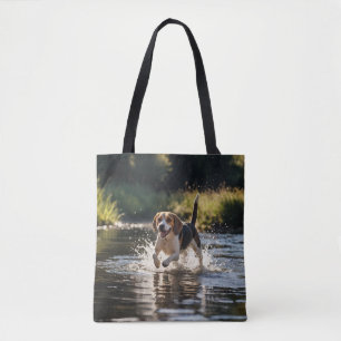 Bolso De Tela Elegante Tote Beagle Shoulder