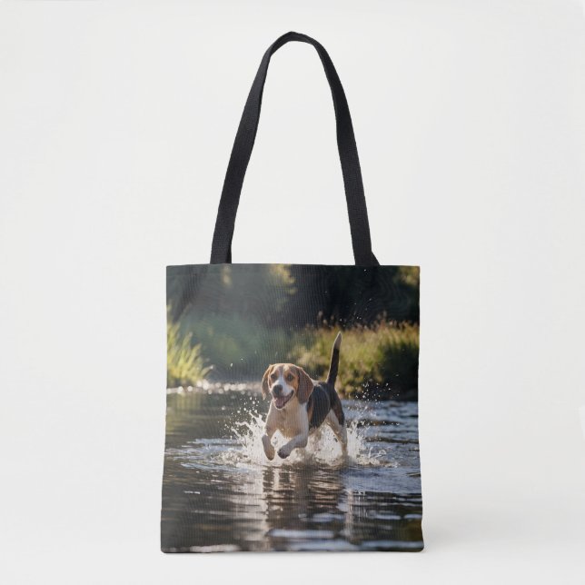 Bolso De Tela Elegante Tote Beagle Shoulder (Anverso)