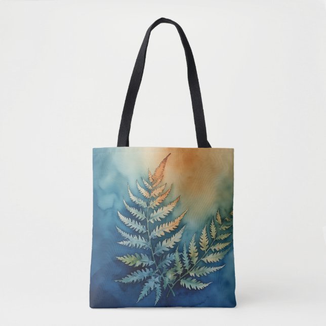Bolso De Tela Elegante Tote de acuarela botánica (Anverso)