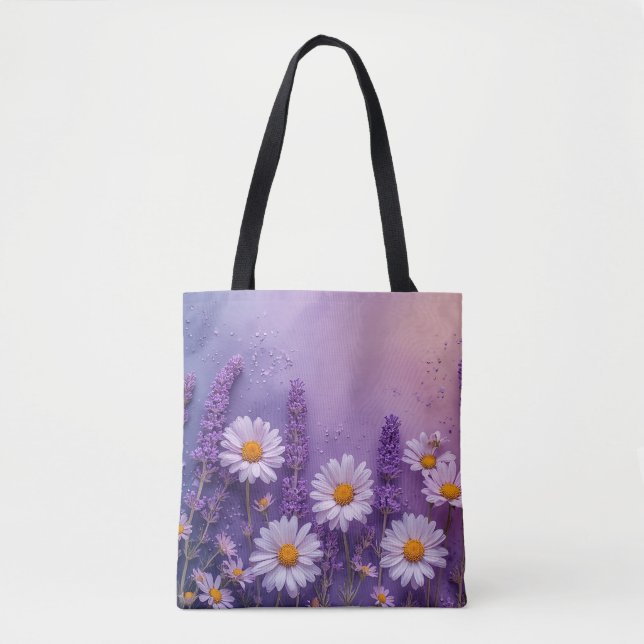 Bolso De Tela Elegante Tote Lavender Blossom (Anverso)