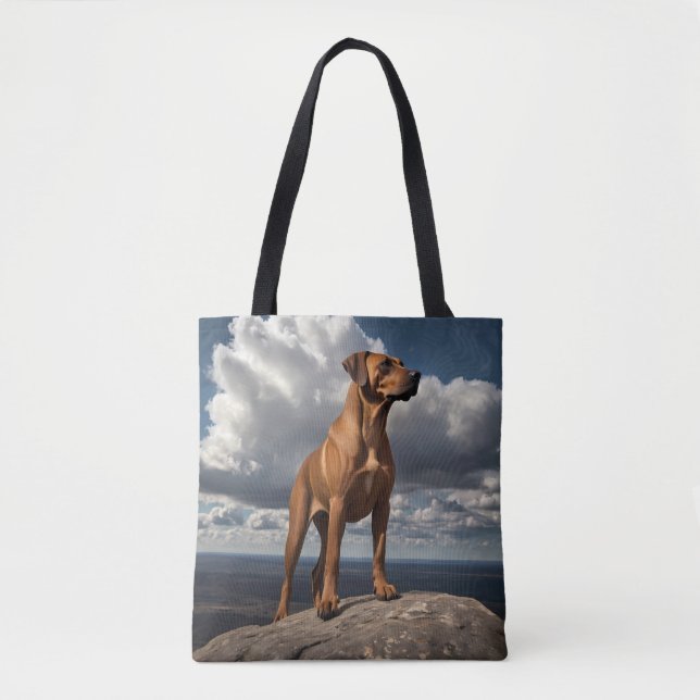 Bolso De Tela Elegante Tote Rhodesia Ridgeback Shoulder (Anverso)