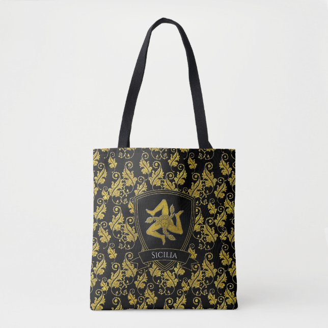 Bolso De Tela Elegante trinacria siciliana  (Anverso)