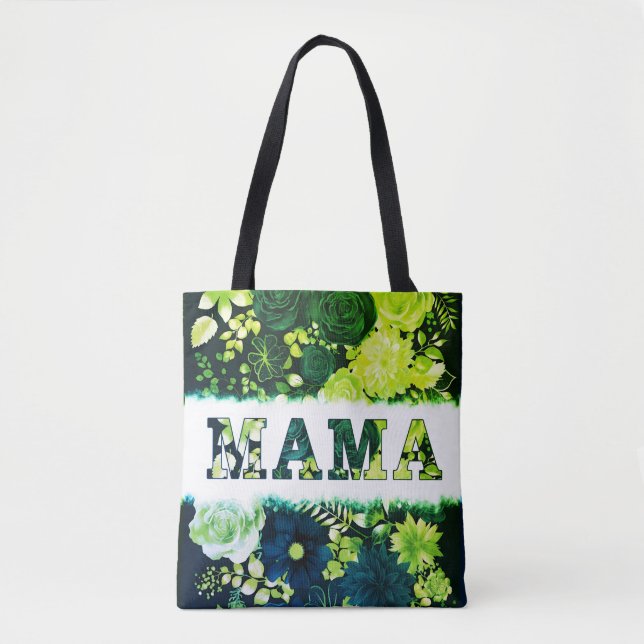 Bolso De Tela Elegante vegetación Floral MAMA (Anverso)