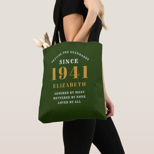 Bolso De Tela Elegante verde Moda, 80 cumpleaños 1941 (Detalle)