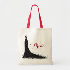 Bolso De Tela Elegante vestido Boda de encaje negro vintage