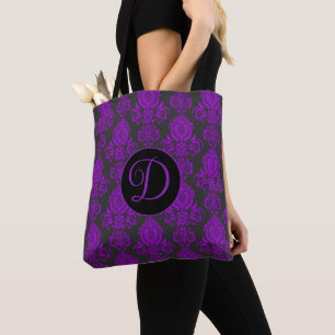 Bolso De Tela Elegante, vintage, victoriano Damask personalizado