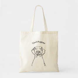 Bolso De Tela Elegante Weimaraner: Tu texto, tu estilo