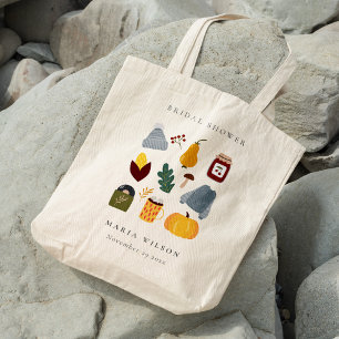 Bolso De Tela Elegante y cálida ducha esencial nupcial de otoño