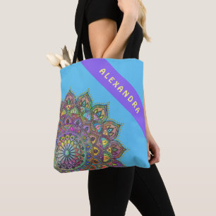 Bolso De Tela Elegante y colorido Mandala estilo India 1