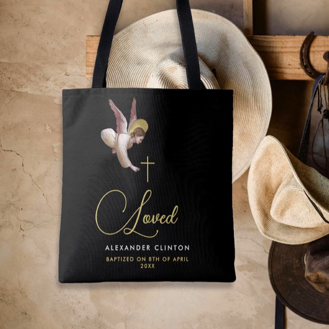 Bolso De Tela Elegante y elegante Ángel Negro Bendición religios (Subido por el creador)