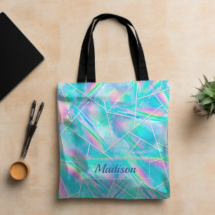 Bolso De Tela Elegante y elegante geométrico holográfico