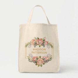 Bolso De Tela Elegante y personalizada acuarela Floral Girly Mod