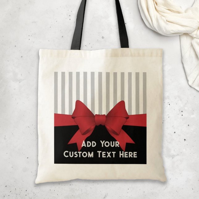 Bolso De Tela Elegante y personalizado Cinta y banda rojas moder (Subido por el creador)