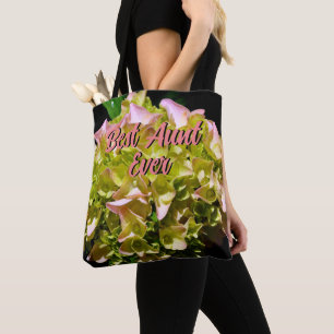 Bolso De Tela Elegantes flores de hortensia verdes amarillas ros
