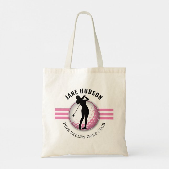Bolso De Tela Elegantes mujeres diseño de golf (Reverso)