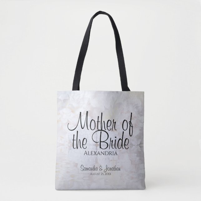 Bolso De Tela Elegantes poetas blancas madre del Boda de la novi (Anverso)