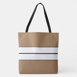Bolso De Tela Elegantes Rayas Anchas Negras y Blancas de Carrera