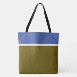 Bolso De Tela Elegantes rayas blancas y azul medio modernas con 