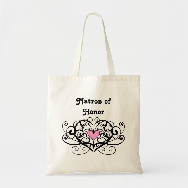 Bolso De Tela Elegantes remolinos y cormorronas de honor (Frente)