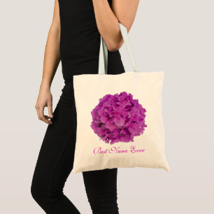 Bolso De Tela Elegantes rosas de hortensias florales de magenta 