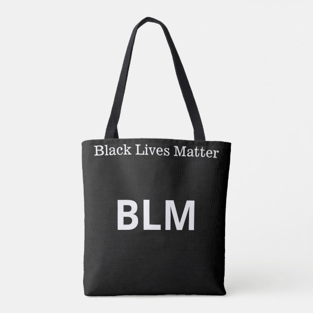 Bolso De Tela Elegantes vidas blancas importan BLM Texto sobre n (Reverso)