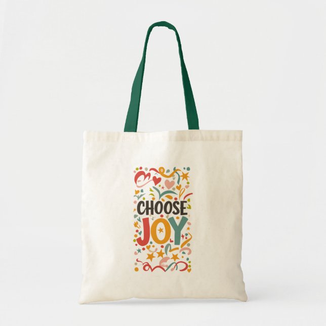 Bolso De Tela Elegir alegría (Frente)