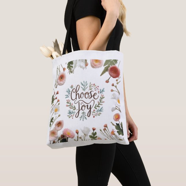 Bolso De Tela Elegir alegría (Detalle)