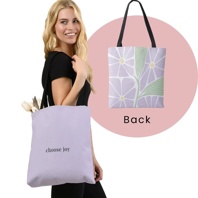 Bolso De Tela Elegir alegría - Afirmación de moradas (Subido por el creador)
