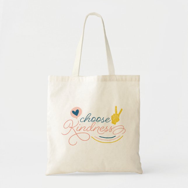 Bolso De Tela Elegir amabilidad (Frente)