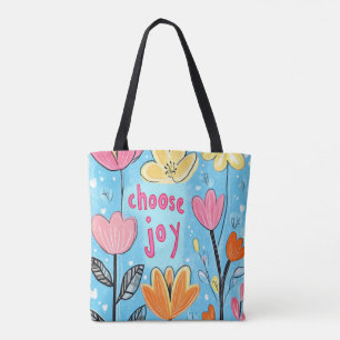 Bolso De Tela Elegir el arte alegre de las flores coloridas