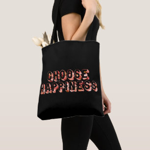 Bolso De Tela Elegir felicidad 7