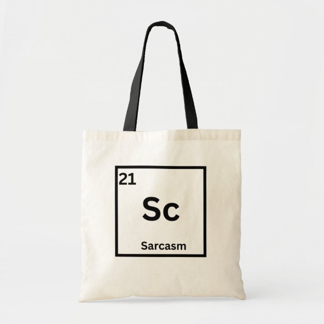 Bolso De Tela Elemento Sarcasmo Humor Científico Divertido (Frente)