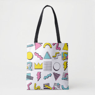 Bolso De Tela Elementos de diseño de Pop Memphis de los años 9