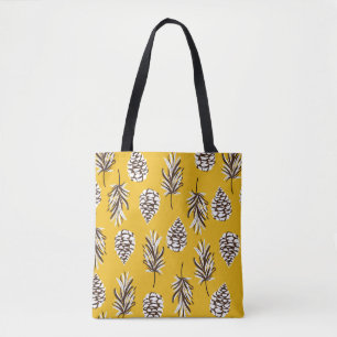 Bolso De Tela Elementos de la naturaleza otoñal del color de la 