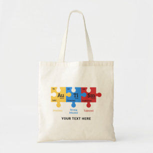 Bolso De Tela Elementos de tabla periódica de autismo personaliz